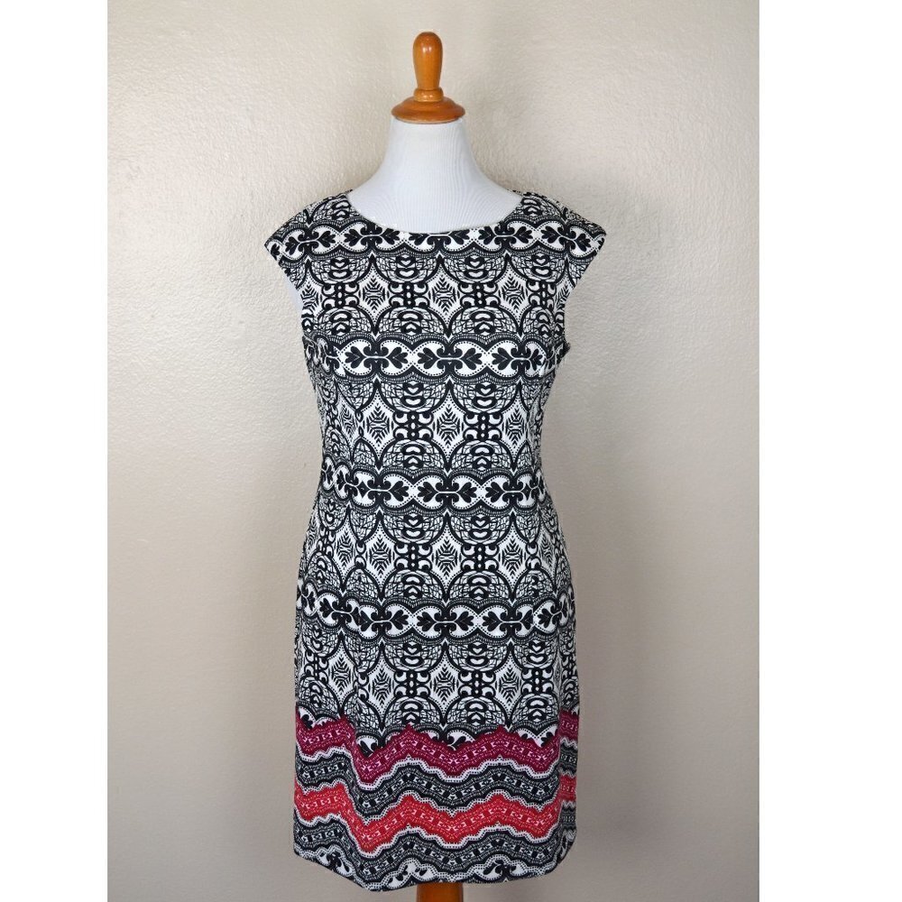 Maggy London Scuba Printed Sheath Dress 14